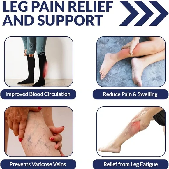 Black Compression Socks - Picture 2 of 10